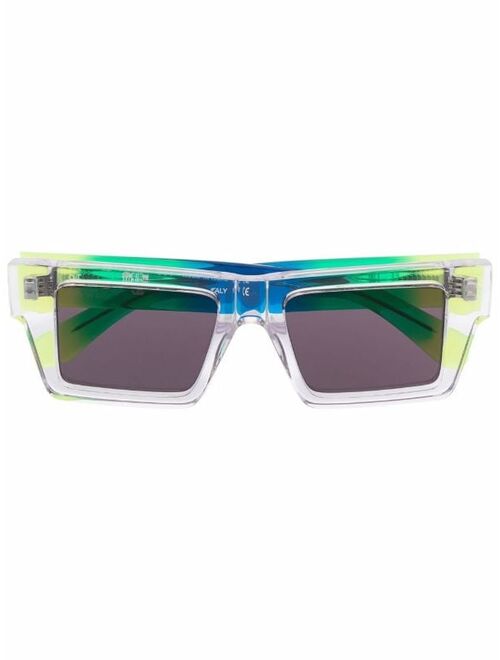 Off-White Nassau transparent rectangle-frame sunglasses