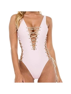 Women's Standard La Corredera Interlaced Open Sides One Piece Bodysuit