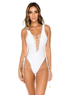 Women's Standard La Corredera Interlaced Open Sides One Piece Bodysuit