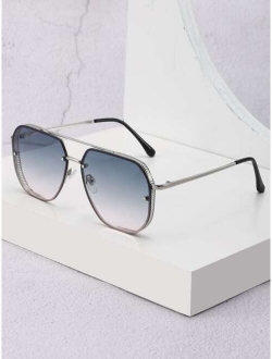 Men Top Bar Ombre Lens Fashion Glasses