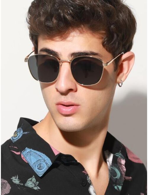 Shein Men Metal Frame Fashion Glasses