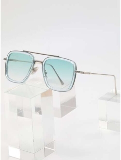 Men Top Bar Tinted Lens Fashion Glasses