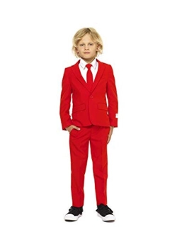 Crazy Suits for Boys Aged 2-8 Years Comes with Jacket, Pants and Tie Groovy Grey