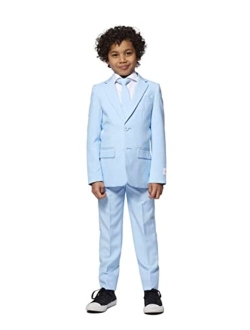 Crazy Suits for Boys Aged 2-8 Years Comes with Jacket, Pants and Tie Groovy Grey