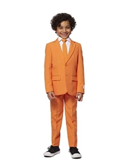 Crazy Suits for Boys Aged 2-8 Years Comes with Jacket, Pants and Tie Groovy Grey