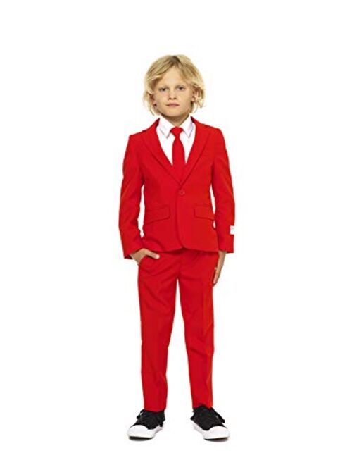 Opposuits Crazy Suits for Boys Aged 2-8 Years Comes with Jacket, Pants and Tie Groovy Grey