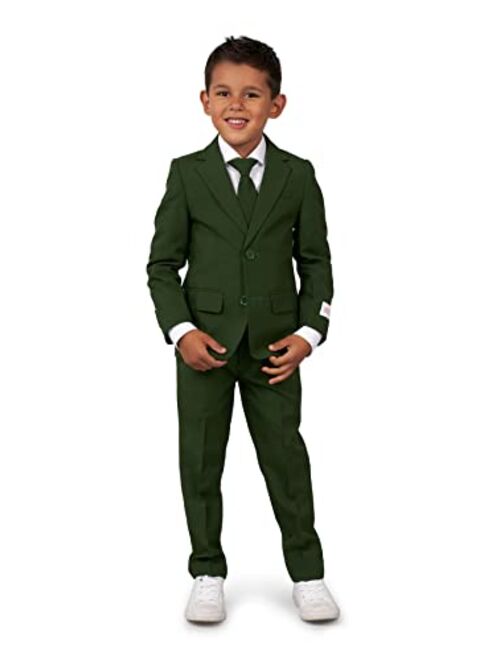 Opposuits Crazy Suits for Boys Aged 2-8 Years Comes with Jacket, Pants and Tie Groovy Grey