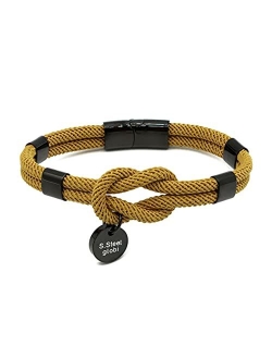 globi Paracord Braided Rope Bracelet for Men Women | Lightweight Nautical Unisex Cuff Bracelet with Stainless Steel Magnetic Clasp