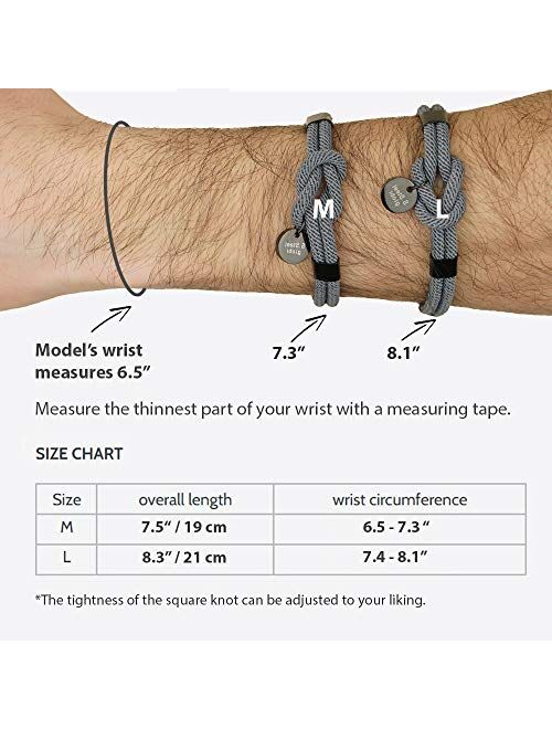 globi Paracord Braided Rope Bracelet for Men Women | Lightweight Nautical Unisex Cuff Bracelet with Stainless Steel Magnetic Clasp