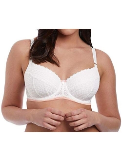 Women's Daisy Lace Underwire Padded Half Cup Bra