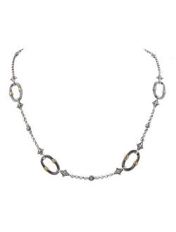 Womens' Sterling Silver & 18K Gold Necklace