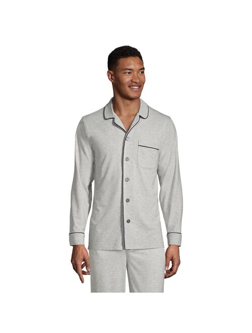 Men's Lands' End Brushed Back Knit Pajama Sleep Shirt