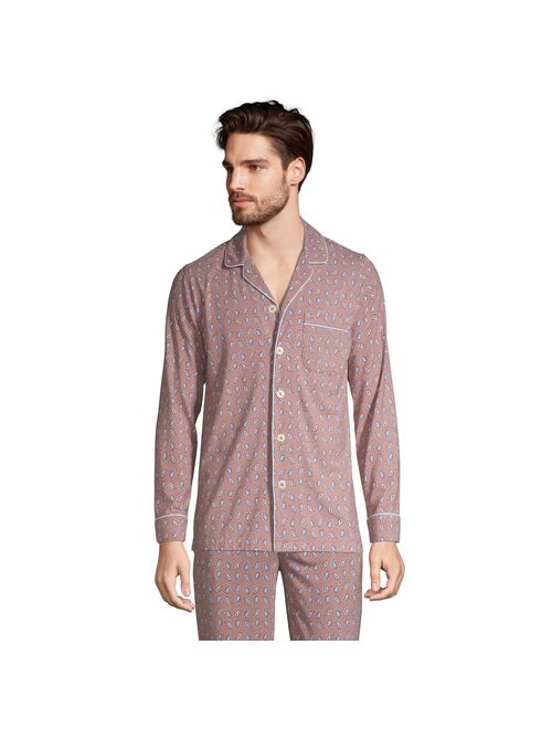 Men's Lands' End Brushed Back Knit Pajama Sleep Shirt