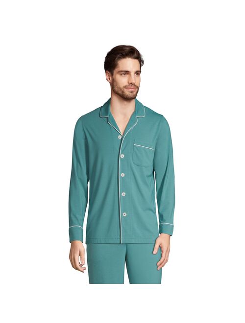 Men's Lands' End Brushed Back Knit Pajama Sleep Shirt