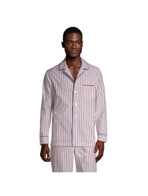 Men's Lands' End Broadcloth Pajama Sleep Shirt