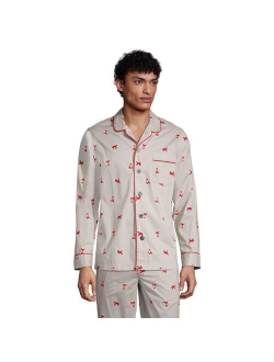 Big & Tall Lands' End Poplin Pajama Sleep Shirt