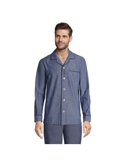 Big & Tall Lands' End Poplin Pajama Sleep Shirt