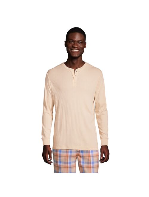 Men's Lands' End Ribbed Pajama Sleep Henley