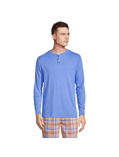 Men's Lands' End Ribbed Pajama Sleep Henley