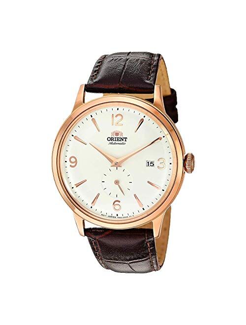 Orient Men's "Bambino Small Seconds" Japanese-Automatic Watch with Leather Strap, 21 mm