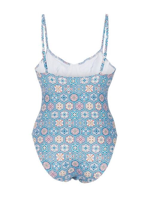 Solid & Striped geometric embroidered swimsuit