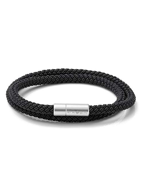 Tateossian Men's Notting Hill, Anodised Double Wrapped Braided Bracelet