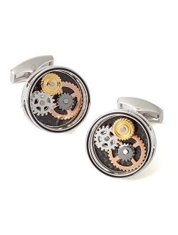 Mechanical Gear Carbon Cufflinks