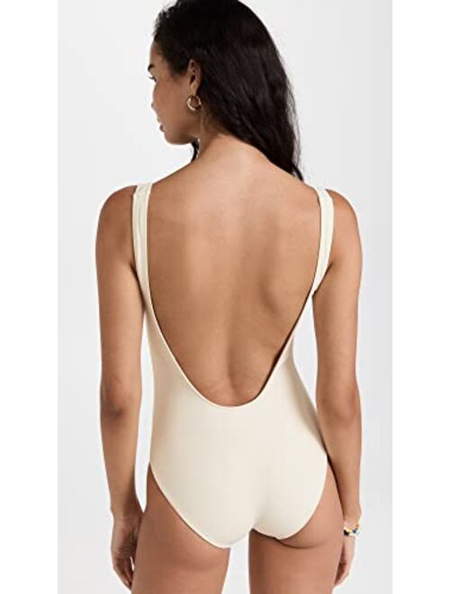 Solid & Striped Women's One Piece Swimsuit | The Anne-Marie | Cream