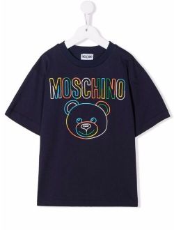 Kids embroidered-logo T-shirt