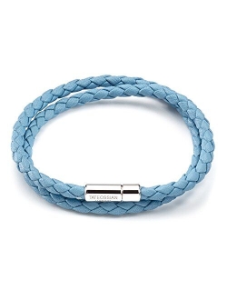 Men's Leather Double Wrap Scoubidou Bracelet