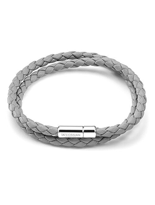 Tateossian Men's Leather Double Wrap Scoubidou Bracelet