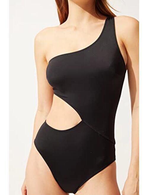 Solid & Striped Women's One Piece Swimsuit | The Claudia | Black