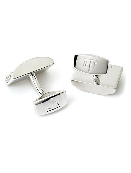 Tateossian Carbon Fibre D-Shape Cufflinks