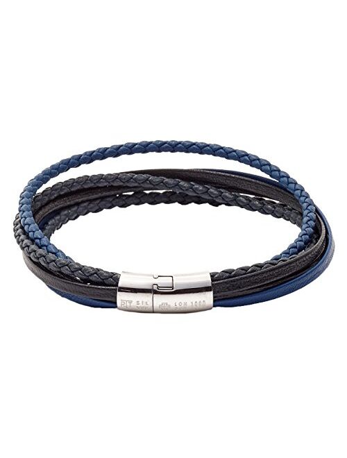 Tateossian Cobra Italian Leather Multi Strand Bracelet