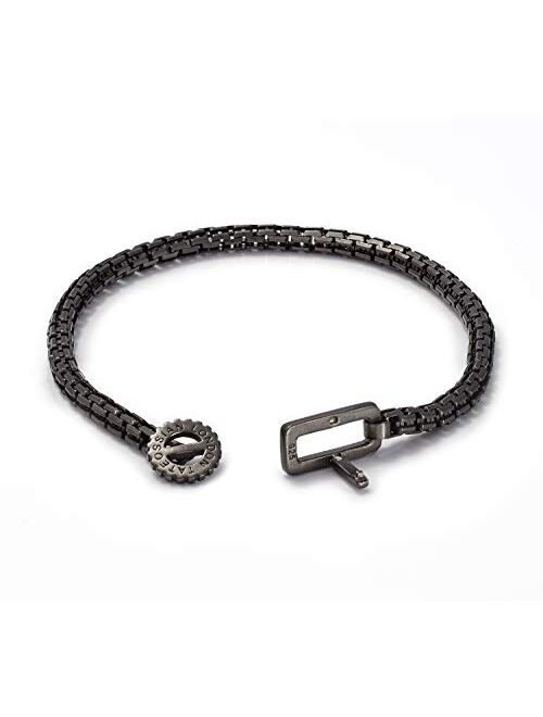 Tateossian Men's Gear Venetian Chain Oxidized Silver Bracelet