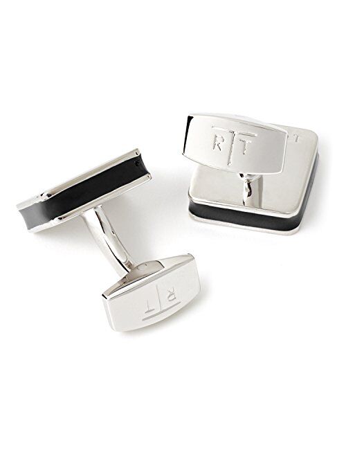 Tateossian Tartan Ice Cufflink in Rhodium Silver Case