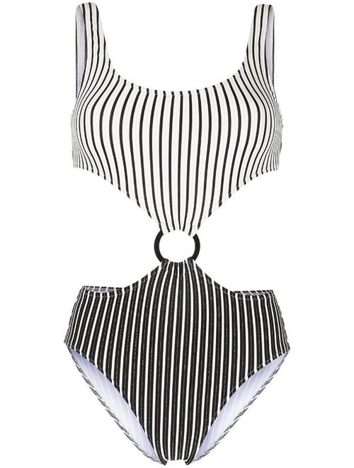 Solid & Striped The Bailey cut-out stripe swimsuit