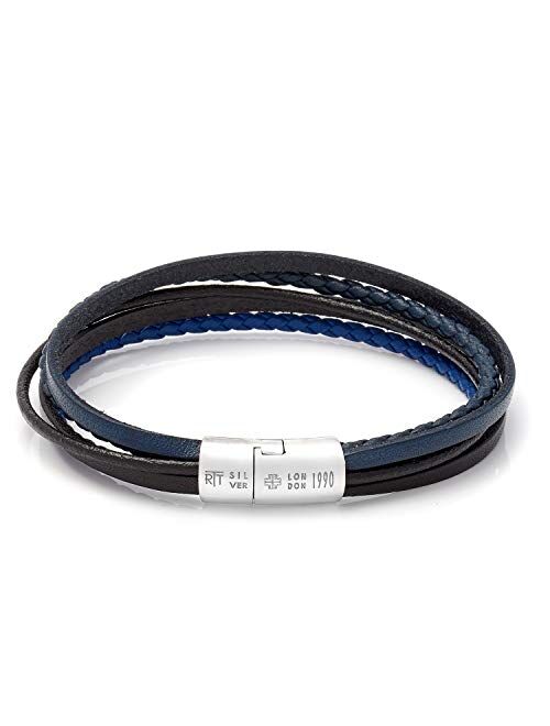 Tateossian Men's Multi-Strand Cobra Bracelet - Navy