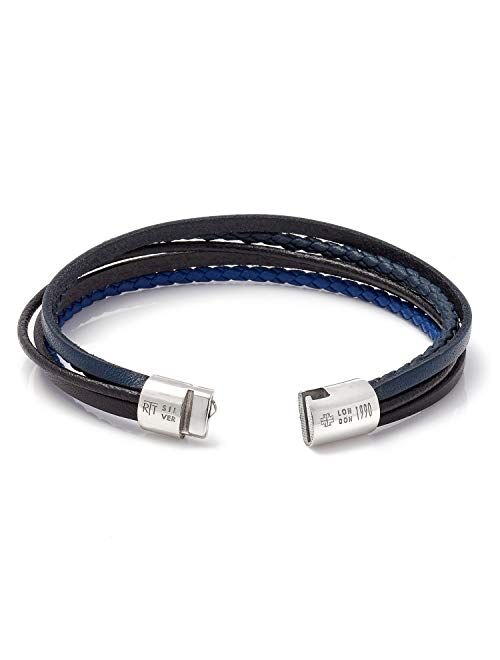 Tateossian Men's Multi-Strand Cobra Bracelet - Navy