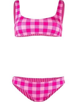 Solid & Striped gingham-print bikini