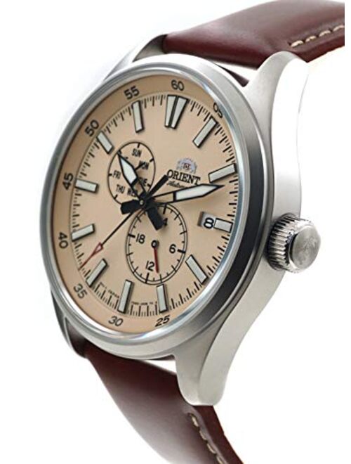 Orient Men's Stainless Steel Automatic Watch with Leather Strap, Brown, 15 (Model: RA-AK0405Y10B)