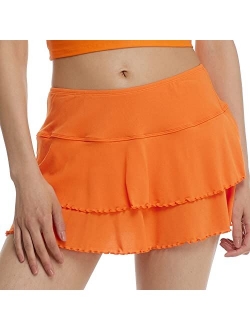 Women's Standard Smoothies Lambada Solid Mesh Cover-up Skirt Swimsuit