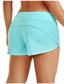 Women's Quick Dry Workout Running Shorts Mesh Liner - 2.5'' Drawstring Sport Gym Athletic Shorts Zip Pocket