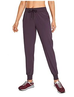 Women's Lightweight Workout Joggers 27.5" - Travel Casual Outdoor Running Athletic Track Hiking Pants with Pockets