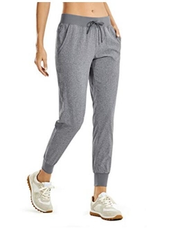 Women's Lightweight Workout Joggers 27.5" - Travel Casual Outdoor Running Athletic Track Hiking Pants with Pockets