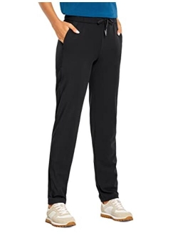 Womens 4-Way Stretch Travel Casual Pants Tall 31" - Sweatpants Lounge Outdoor Workout Athletic Pockets Trousers