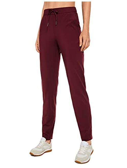 CRZ YOGA Womens 4-Way Stretch Travel Casual Pants Tall 31" - Sweatpants Lounge Outdoor Workout Athletic Pockets Trousers