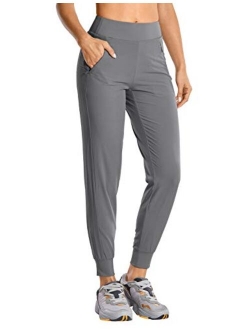 Women's Lined Double Layer Athletic Joggers with Zipper Pockets Comfy Lounge Workout Pants with Elastic Waist