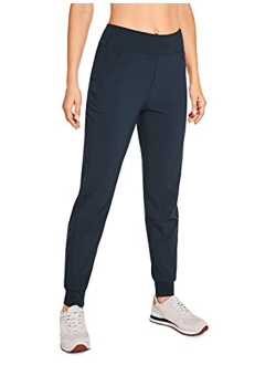 Women's Lined Double Layer Athletic Joggers with Zipper Pockets Comfy Lounge Workout Pants with Elastic Waist