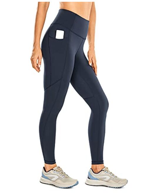 CRZ YOGA Womens Naked Feeling Workout Capris Leggings 23'' - High Waisted Gym Tummy Control Yoga Pants with Pockets